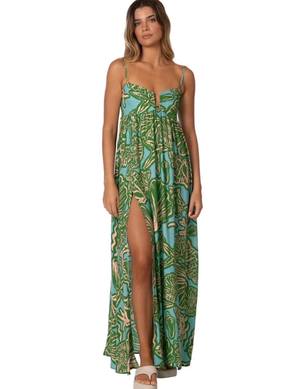 Maaji Seashell Whispers Serena Long Dress Medium NWT